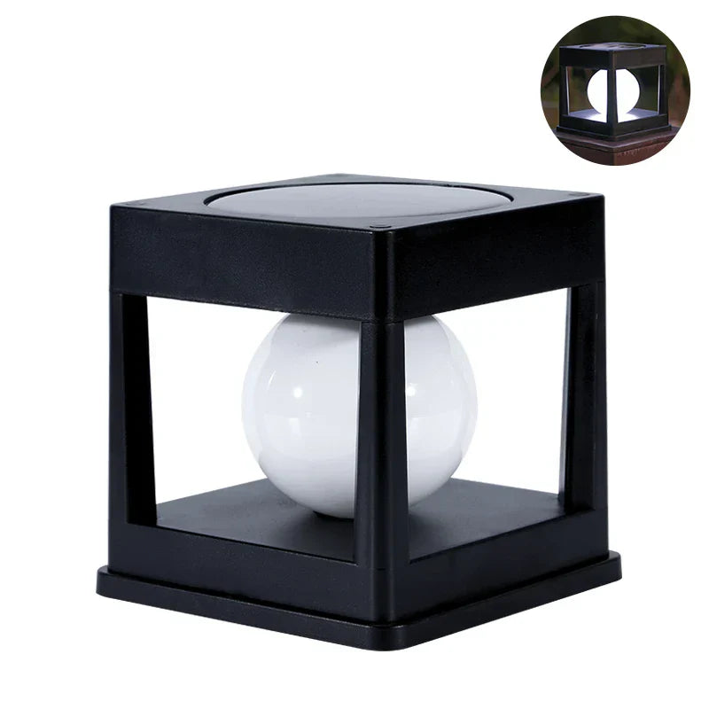 Outdoor Solar Powered Garden Lamp Duo Light