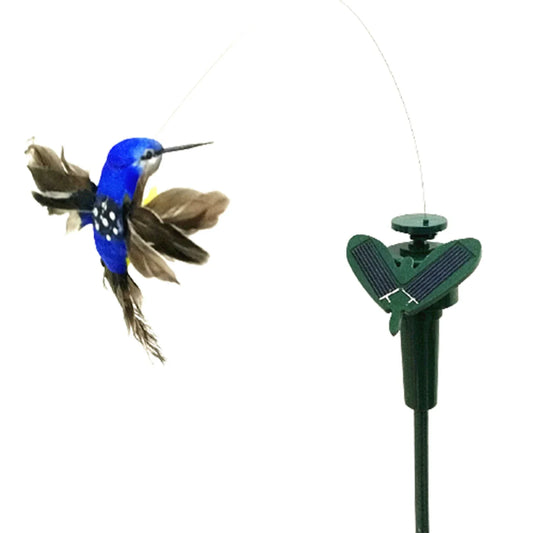 Colorful Solar Garden Stake with Moving Wings Decor - Befez