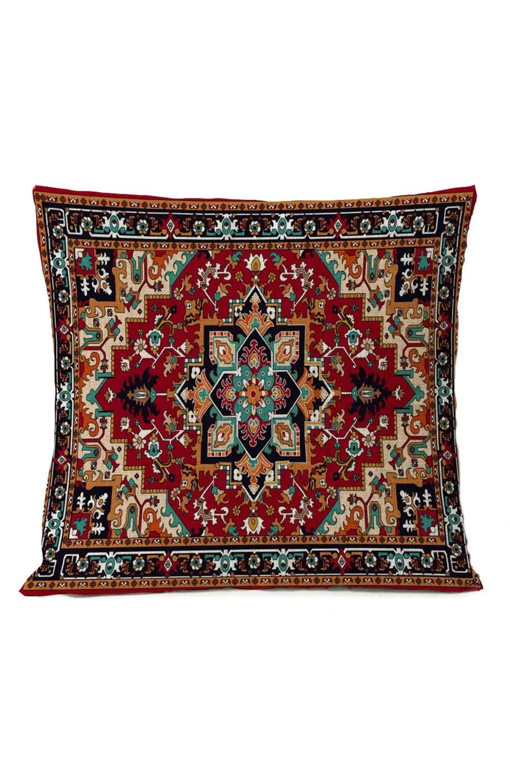 Colorful Global Print Pillow Cover