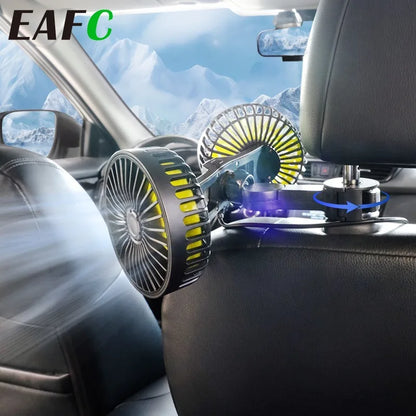 Compact Car Vent Cooler Fan with USB Charging