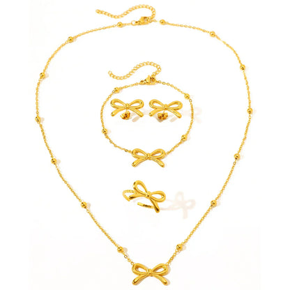 Delicate Bow Crystal Jewelry Set - Befez