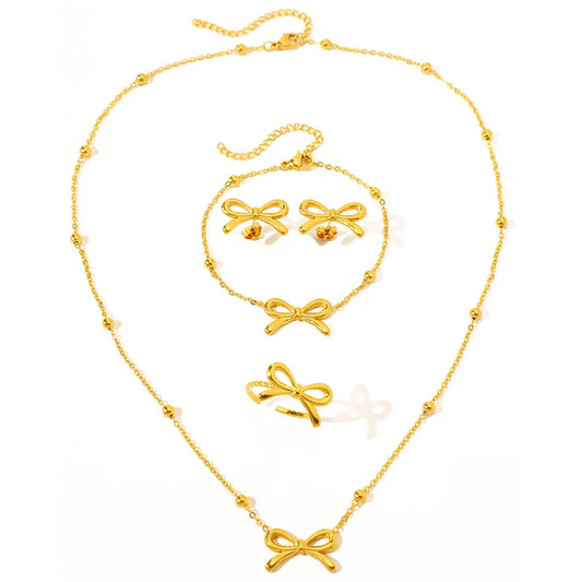 Delicate Bow Crystal Jewelry Set - Befez