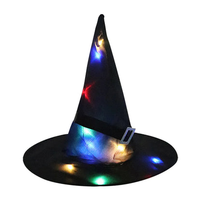 Spooky Glow Witch Hat for Kids and Adults Halloween Costume
