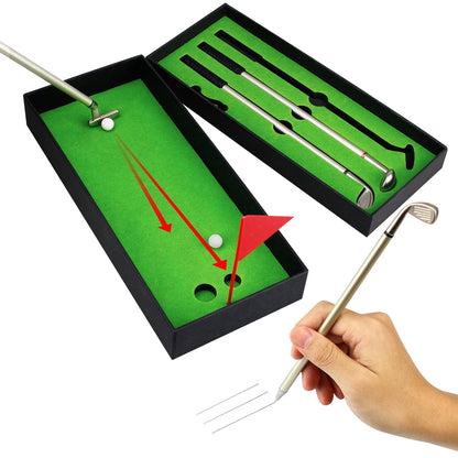 Compact Golf-Themed Pen Gift Set