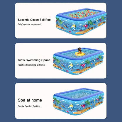 Fun Kids Inflatable Swimming Pool with Colorful Design