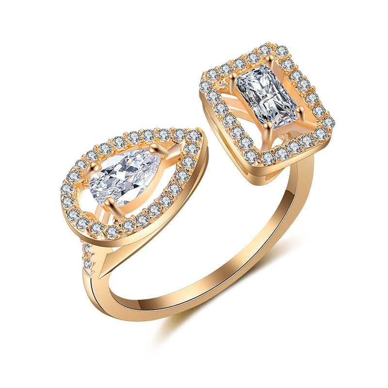 Befez | Elegant Teardrop Zircon Comfort Fit Ring