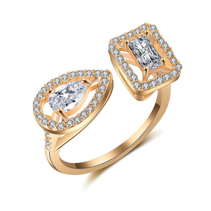 Befez | Elegant Teardrop Zircon Comfort Fit Ring