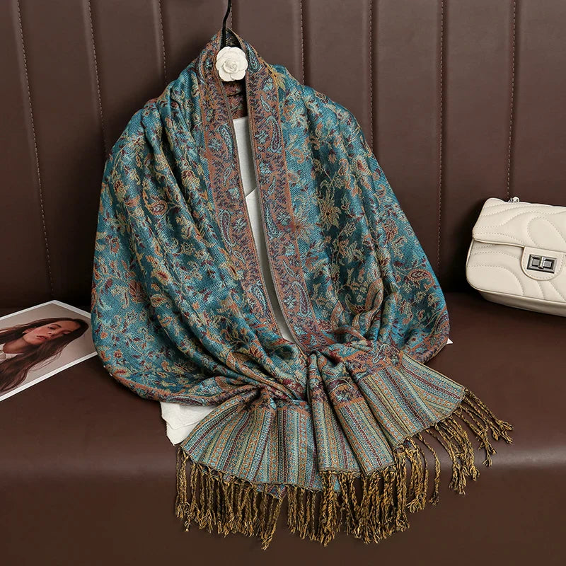 Soft Cashmere Women's Scarf Luxury Warm Print
