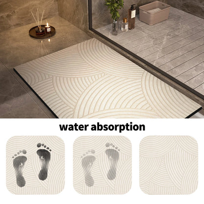 Soft Grip Bathroom Mat Fast Dry Shower Floor Rug