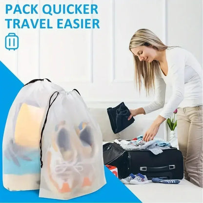 Travel Shoe Bag Set, Waterproof 10 Pack, Compact Storage