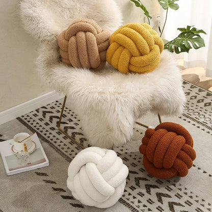 Textured Rope Knot Decor Pillow