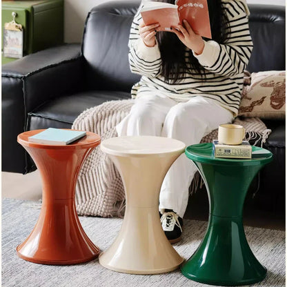 Stylish Modern Plastic End Table with Wide Base