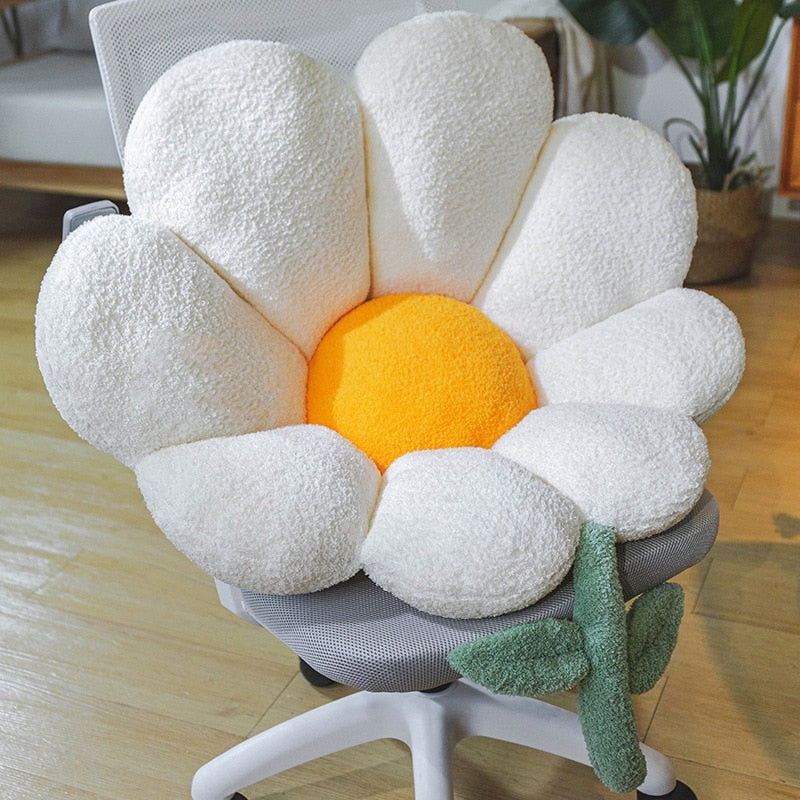 Befez | Yellow Floral Comfortable Chair Cushion
