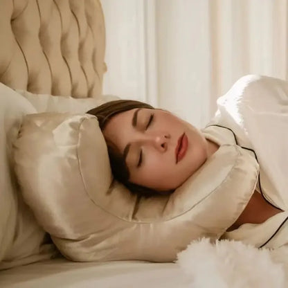 Soft Face Pillow Set with Silk Cover for Beauty Sleep