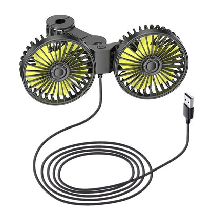 Compact Car Vent Cooler Fan with USB Charging