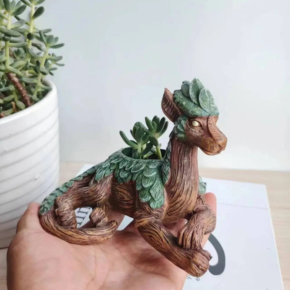 Colorful Succulent Planter Box with Fun Fairy Garden Design