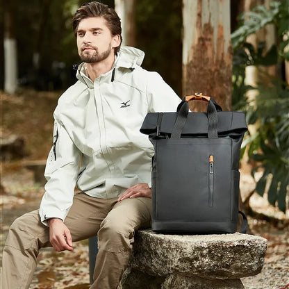 Practical Men's Travel Backpack with USB and Water Resistance