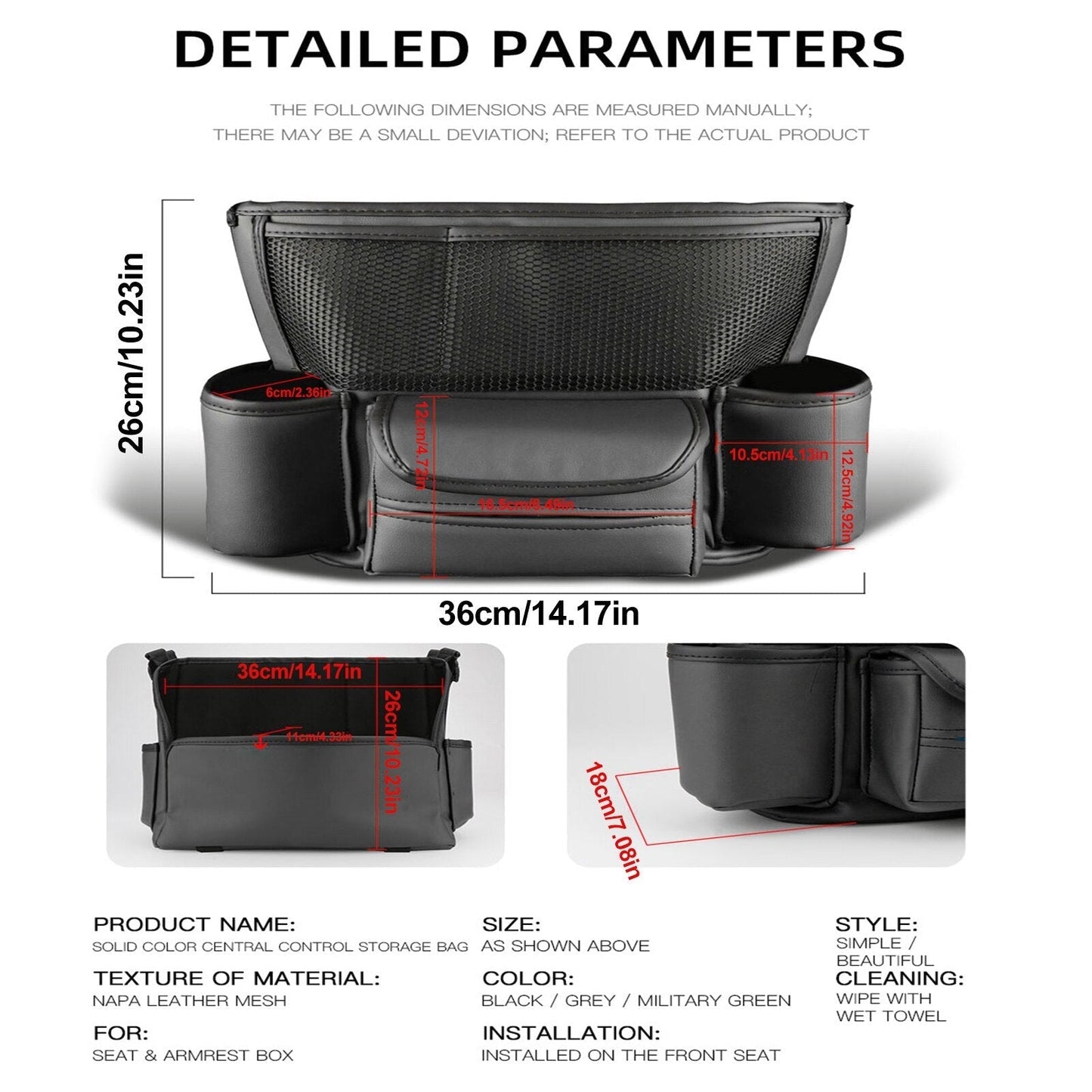 Premium Car Storage Console Tray