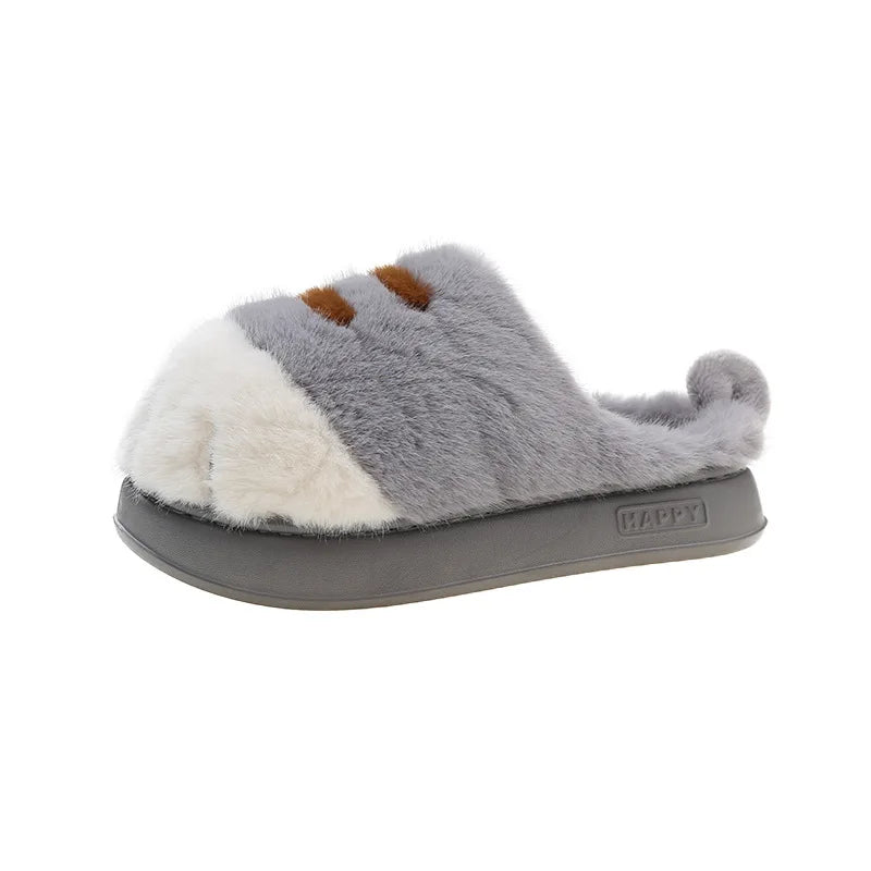 Cozy Cat Paw Slippers for Women Soft & Warm