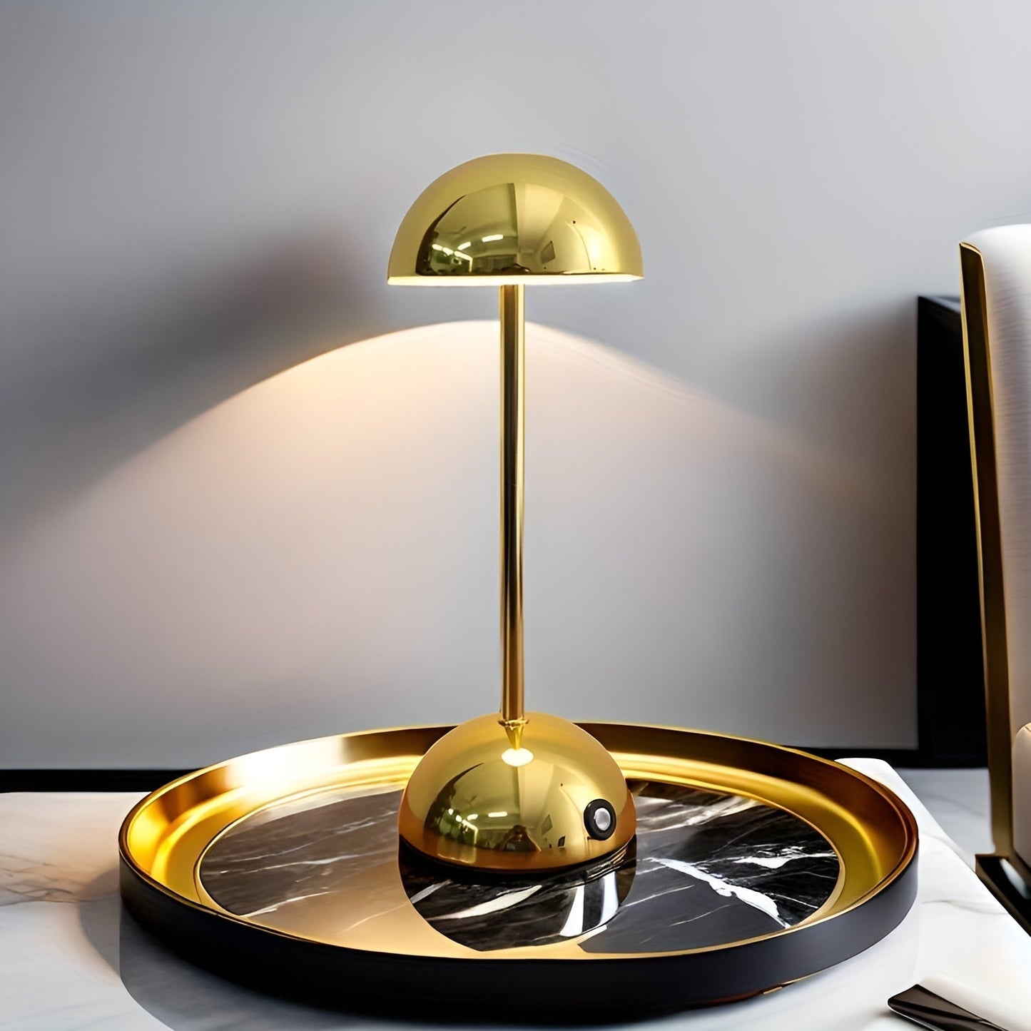 Bright LED Mushroom Table Lamp with Touch Dimmer