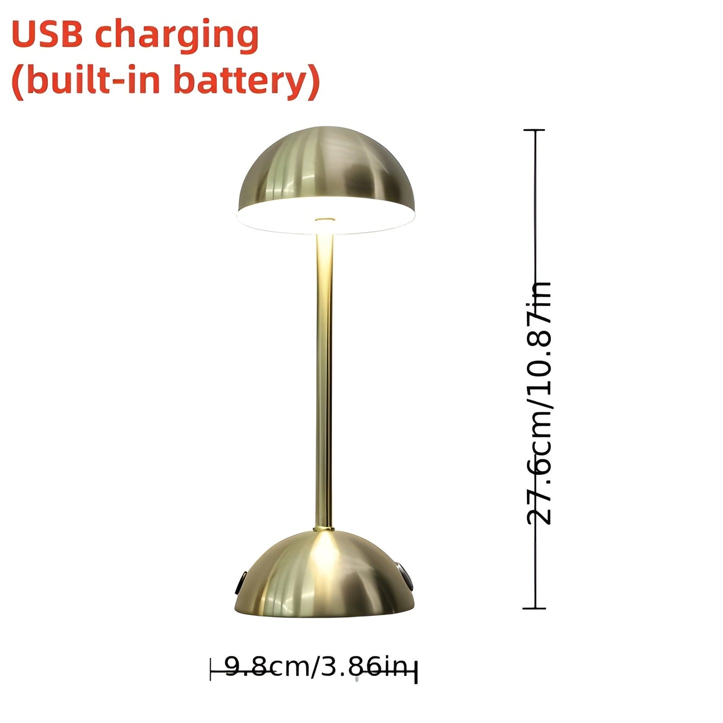 Bright LED Mushroom Table Lamp with Touch Dimmer