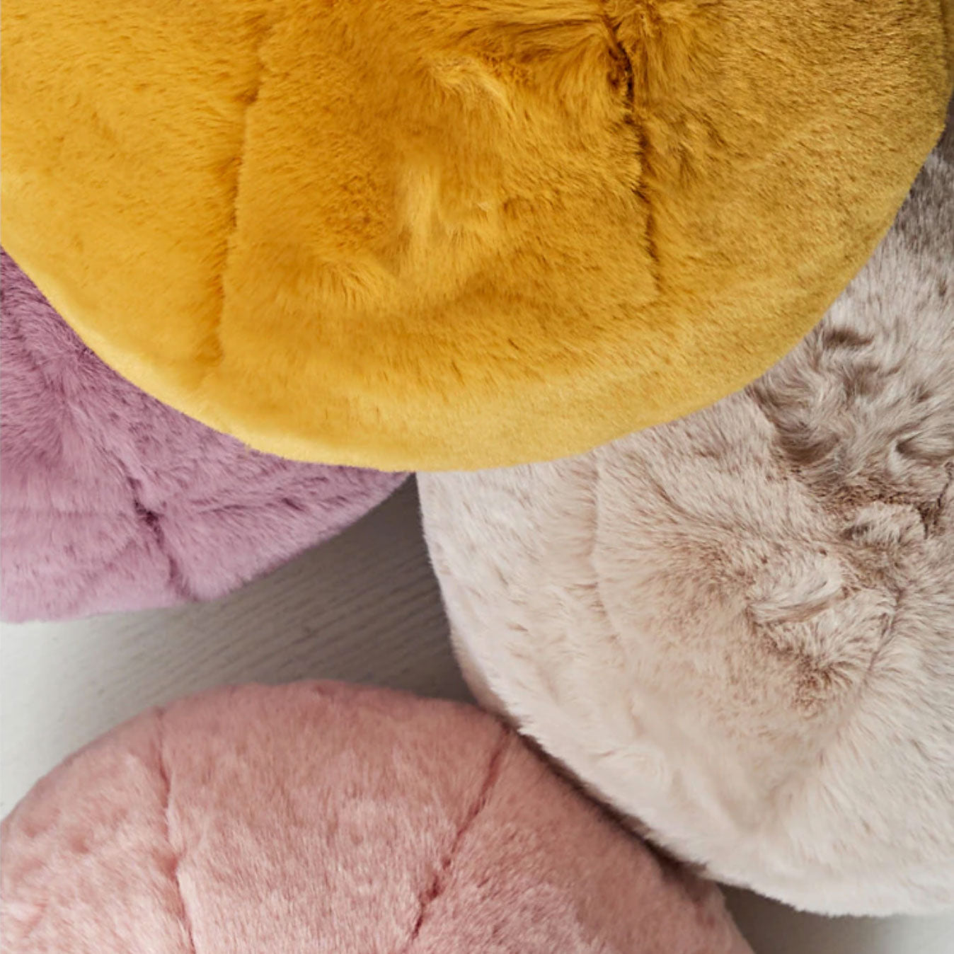 Plush Fuzzy Ball Cushion