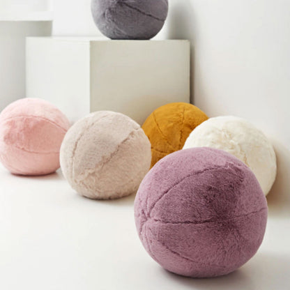 Plush Fuzzy Ball Cushion