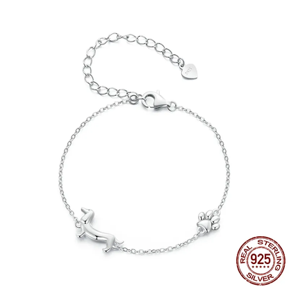 Adorable Dog Pendant Charm Bracelet