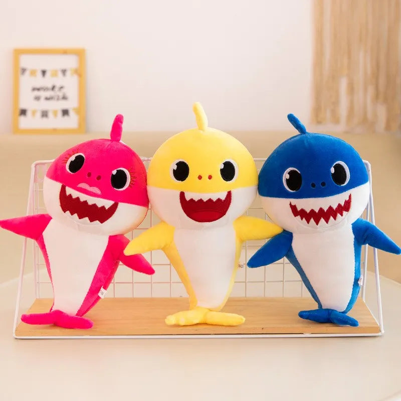 Cute Shark Singing Plush Toy with Lights