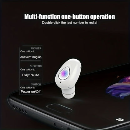 Compact Bluetooth Single Earbud Wireless Headphone