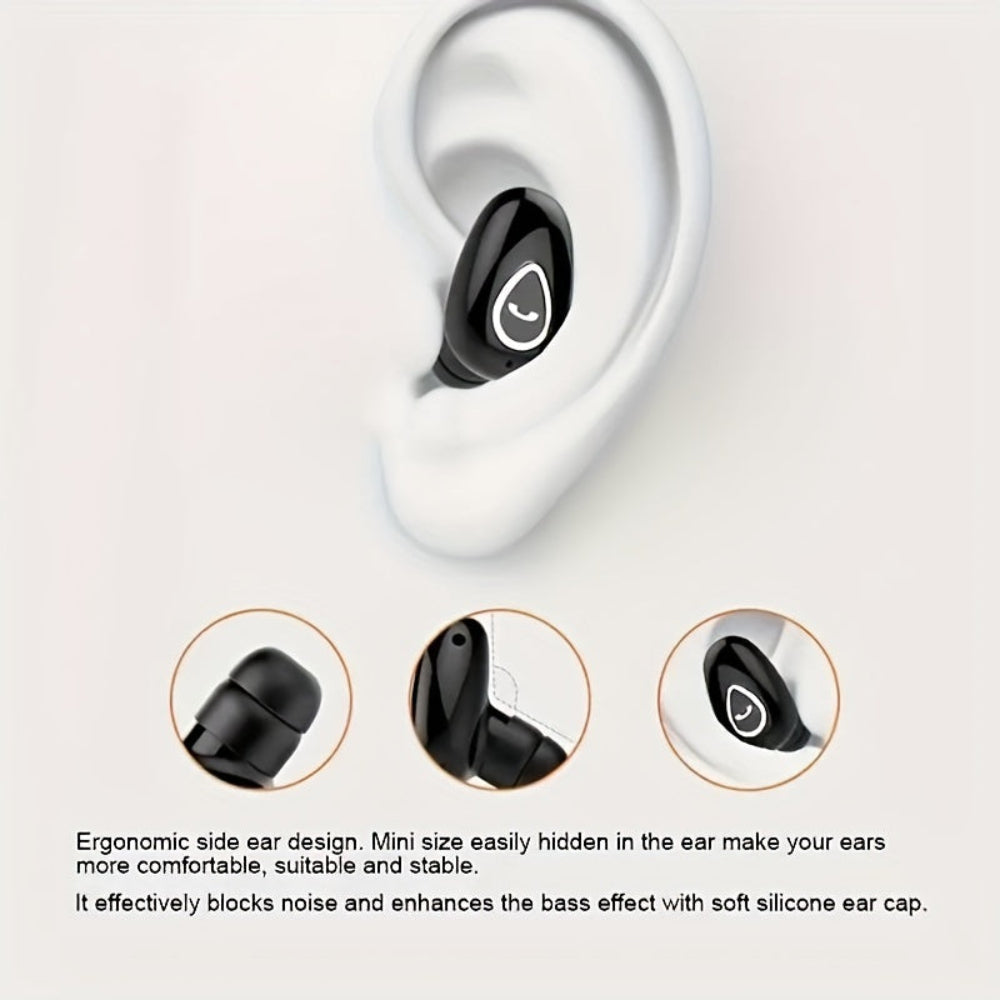 Compact Bluetooth Single Earbud Wireless Headphone