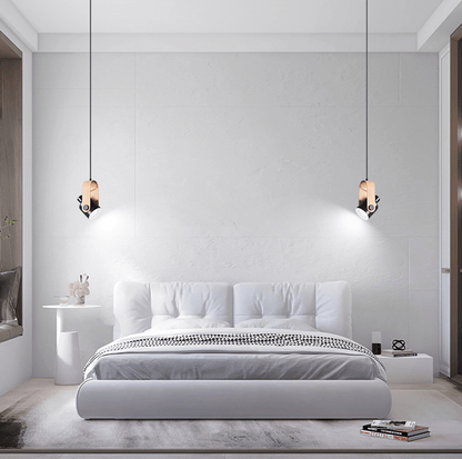 Rustic Wooden Style Pendant Light Modern Metal Finish