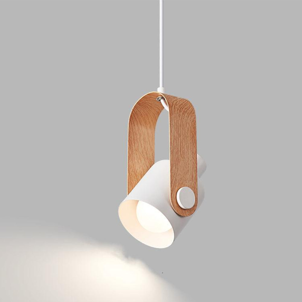 Rustic Wooden Style Pendant Light Modern Metal Finish