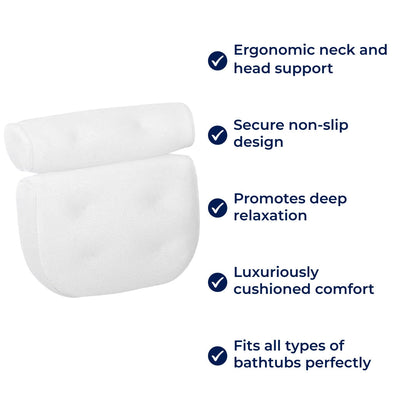 Soft Bathtub Pillow for Neck and Head Support