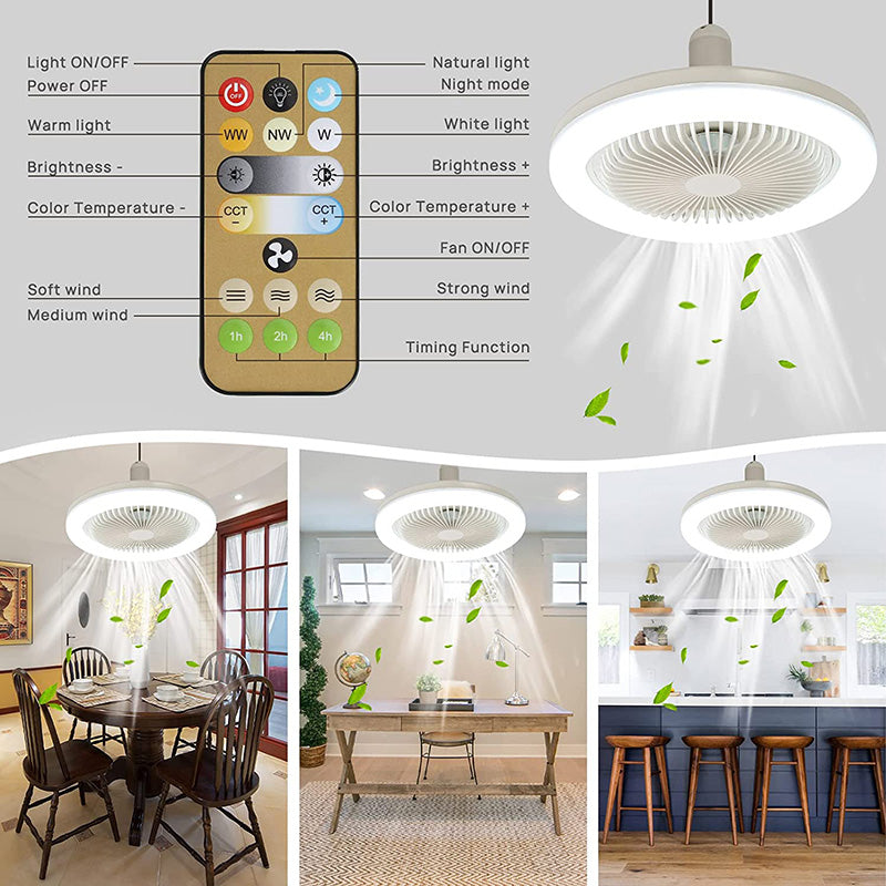 Cooling LED Ceiling Fan with Remote Control