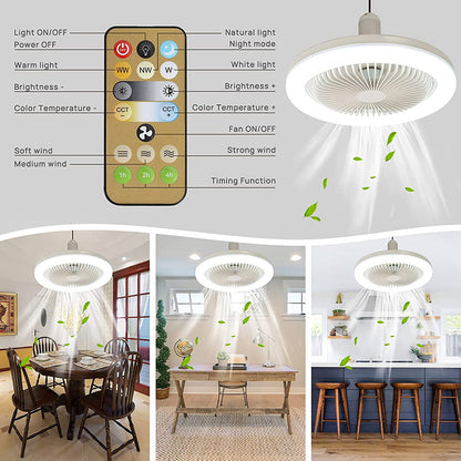 Cooling LED Ceiling Fan with Remote Control