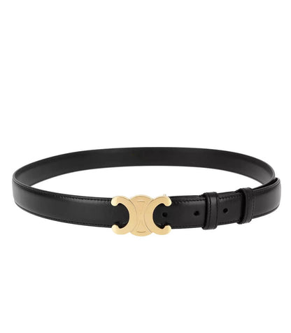 Premium Leather Belt with Gold Buckle