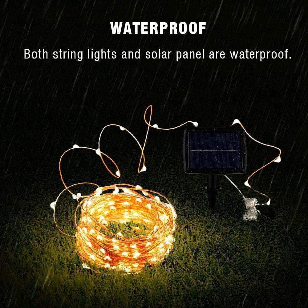 Outdoor Hanging Solar String Lights (Clear Wire)