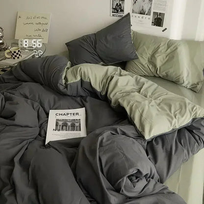 Soft Reversible Duvet Cover Set for Bed