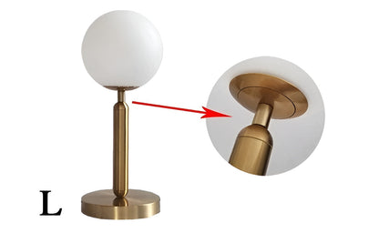 Stunning Glass Brass LED Table Lamp