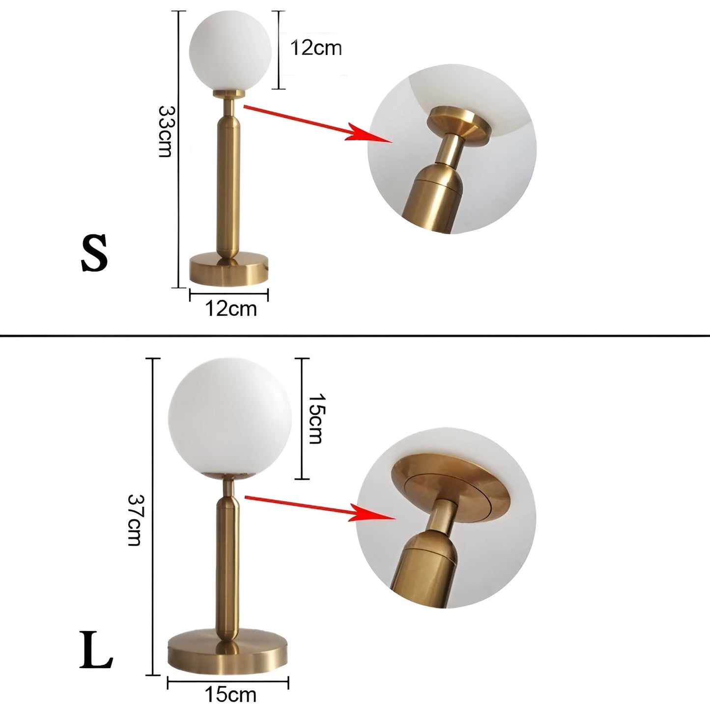 Stunning Glass Brass LED Table Lamp