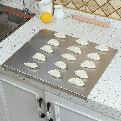 Premium Stainless Steel Chopping Board with Non Slip Base