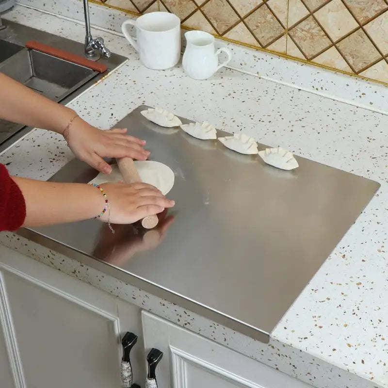 Premium Stainless Steel Chopping Board with Non Slip Base - Befez