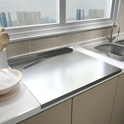 Premium Stainless Steel Chopping Board with Non Slip Base
