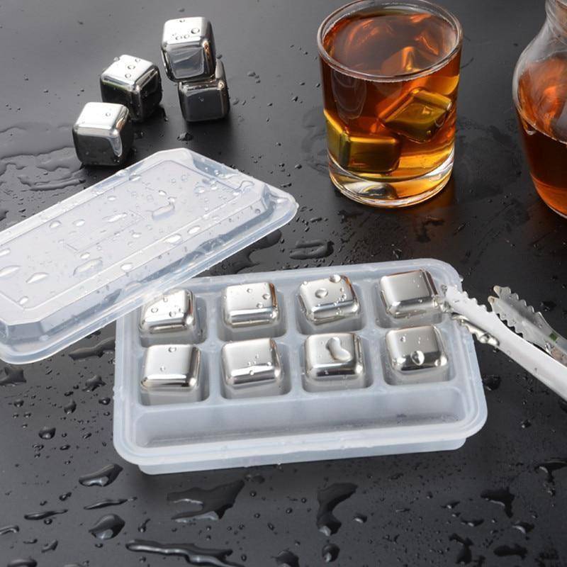 Premium Metal Ice Cubes - Reusable Cooler Stones