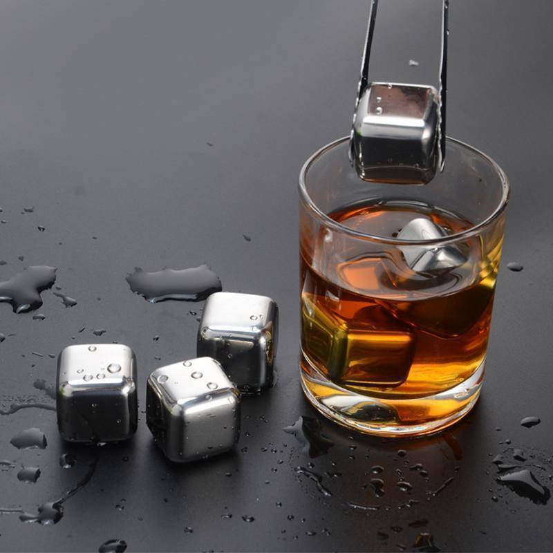 Premium Metal Ice Cubes - Reusable Cooler Stones