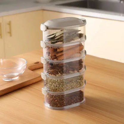Space Saving 5 Tier Spice Storage Box