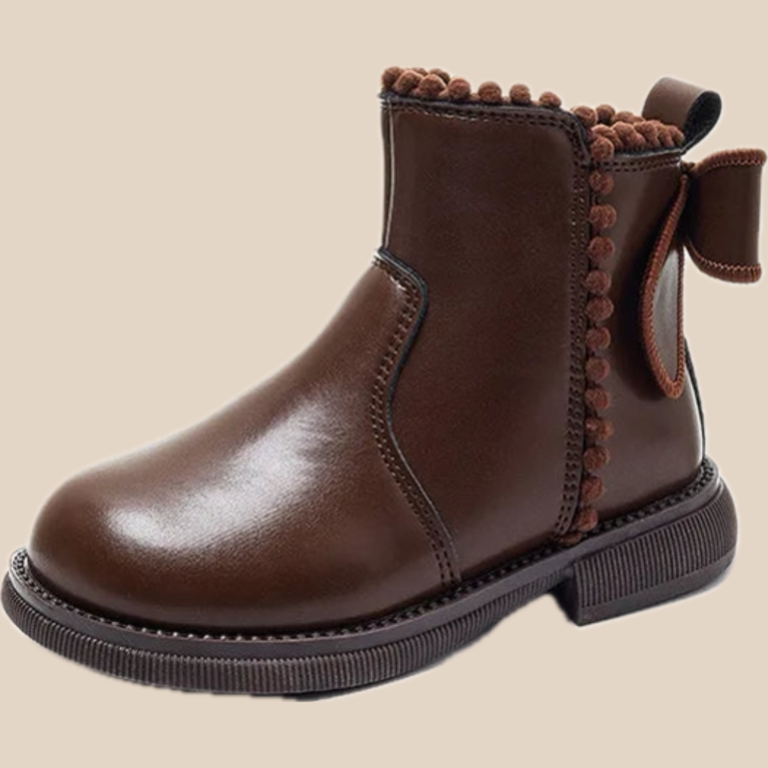 Befez | Classic Black Kids Ankle Boots with Grip Sole