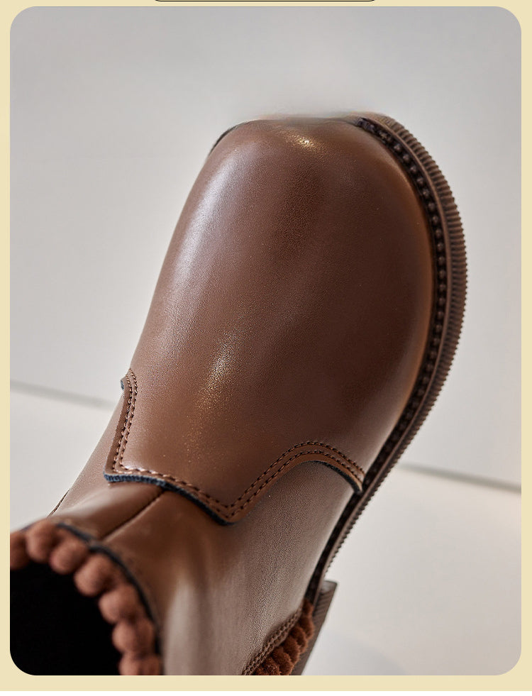 Befez | Classic Black Kids Ankle Boots with Grip Sole