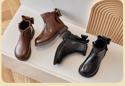 Befez | Classic Black Kids Ankle Boots with Grip Sole